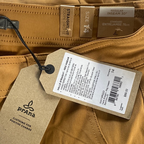(A6) Prana Halle Straight Regular inseam Earthbound Hiking Pants - Size 14, NWT - Picture 13 of 15